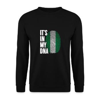 It's In My DNA Awesome Nigerian Fingerprint - Unisex Sweatshirt - black - Front - Alina (178cm) & Michal (187cm)