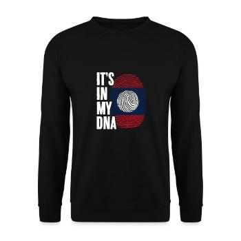 Cool Laotian Fingerprint It's In My DNA Laos Flag - Unisex Sweatshirt - black - Front - Alina (178cm) & Michal (187cm)