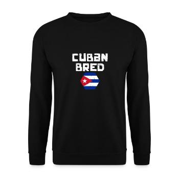 Cuban Bred Awesome Cuban Flag Pan Cubano For The - Unisex Pullover - Schwarz - Vorne - Alina (178cm) & Michal (187cm)