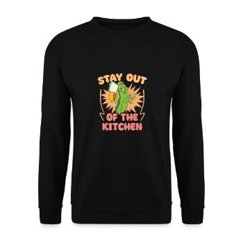 Funny Stay Out Of The Kitchen Pickleball Humor - Unisex Sweatshirt - black - Front - Alina (178cm) & Michal (187cm)