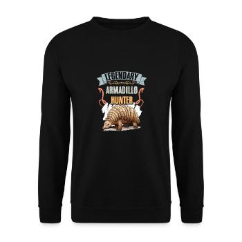 Legendary Armadillo Hunter Awesome Armadillo - Unisex Pullover - Schwarz - Vorne - Alina (178cm) & Michal (187cm)