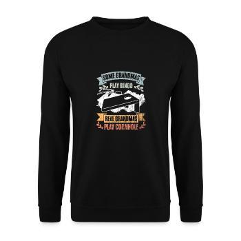 Some Grandmas Play Bingo Real Grandmas Play - Unisex Sweatshirt - black - Front - Alina (178cm) & Michal (187cm)