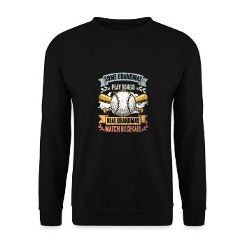 Some Grandmas Play Bingo Real Grandmas Watch - Unisex Sweatshirt - black - Front - Alina (178cm) & Michal (187cm)