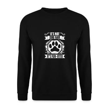 Ce n’est pas des poils de chien, c’est un animal de compagnie Fur-Fetti Dogs Paw - Sweat-shirt Unisexe - noir - Devant - Alina (178cm) & Michal (187cm)