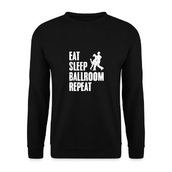 Cool Eat Sleep Ballroom Dancing A Ballroom Dance - Unisex Pullover - Schwarz - Vorne - Alina (178cm) & Michal (187cm)