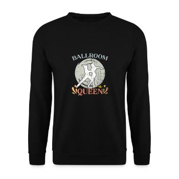 Vintage Ballroom Queen For Ballroom Dancers - Unisex Pullover - Schwarz - Vorne - Alina (178cm) & Michal (187cm)