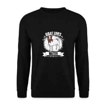 Goat Lives Matter Funny Boer Goat Farming For - Unisex Pullover - Schwarz - Vorne - Alina (178cm) & Michal (187cm)