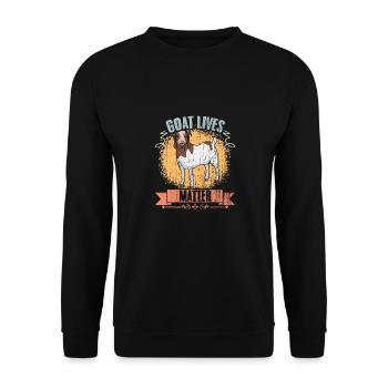 Goat Lives Matter Retro Boer Goat Farming For - Unisex Pullover - Schwarz - Vorne - Alina (178cm) & Michal (187cm)