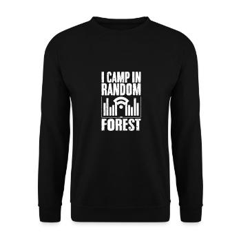 Funny I Camp In Random Forest Data Science A Data - Unisex Sweatshirt - black - Front - Alina (178cm) & Michal (187cm)