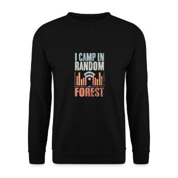 Retro I Camp In Random Forest Data Science A Data - Unisex Sweatshirt - black - Front - Alina (178cm) & Michal (187cm)