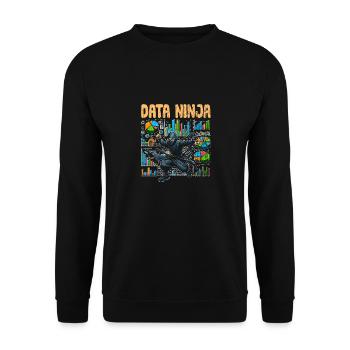 Data Ninja Retro Data Science Deep Learning For - Unisex Sweatshirt - black - Front - Alina (178cm) & Michal (187cm)