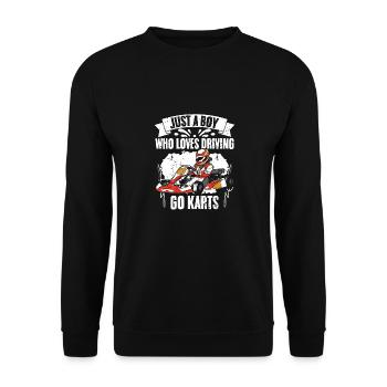 Juste un garçon qui aime les courses de karting géniales pour - Sweat-shirt Unisexe - noir - Devant - Alina (178cm) & Michal (187cm)