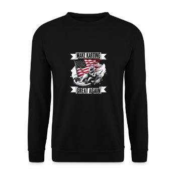 Funny Make Karting Great Again Un coureur de karting - Sweat-shirt Unisexe - noir - Devant - Alina (178cm) & Michal (187cm)