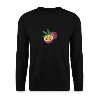 Passion fruit Maracuja fruit - Unisex Sweatshirt - black - Front - Alina (178cm) & Michal (187cm)