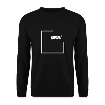 Tadam ! Motif blanc - Sweat-shirt Unisexe - noir - Devant - Alina (178cm) & Michal (187cm)