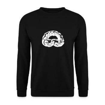 Bretzel vintage - Sweat-shirt Unisexe - noir - Devant - Alina (178cm) & Michal (187cm)