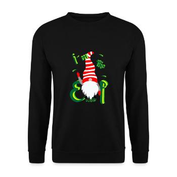 Frecher Wichtel Elf - Unisex Pullover - Schwarz - Vorne - Alina (178cm) & Michal (187cm)