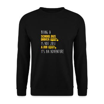 School Bus Driver School Bus - Unisex Sweatshirt - black - Front - Alina (178cm) & Michal (187cm)