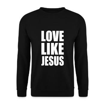 Love like jesus - Sweat-shirt Unisexe - noir - Devant - Alina (178cm) & Michal (187cm)