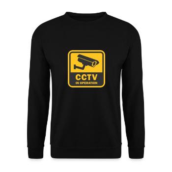 SECURITY CAMERAS IN USE - CCTV in operation - Unisex Sweatshirt - black - Front - Alina (178cm) & Michal (187cm)
