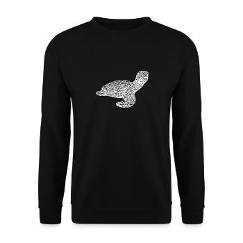 Elegant vintage turtle - Unisex Sweatshirt - black - Front - Alina (178cm) & Michal (187cm)