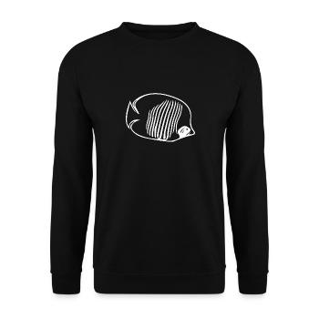 Vintage ButterflyFish - ButterflyFish Fan - Unisex Sweatshirt - black - Front - Alina (178cm) & Michal (187cm)