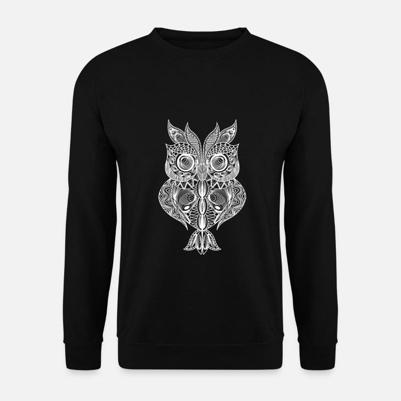 Owl Mandala - Unisex Sweatshirt - black