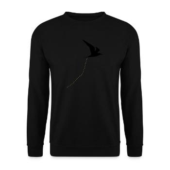 Bird of prey Bird shit bird poop shit 2c - Unisex Sweatshirt - black - Front - Alina (178cm) & Michal (187cm)
