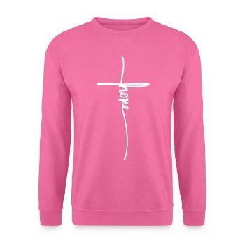 L'espoir chrétien croise Jésus chrétien - Sweat-shirt Unisexe - rose - Devant