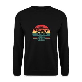 Jahrgang 2000 Limitierte Auflage - Unisex Pullover - Schwarz - Vorne - Alina (178cm) & Michal (187cm)
