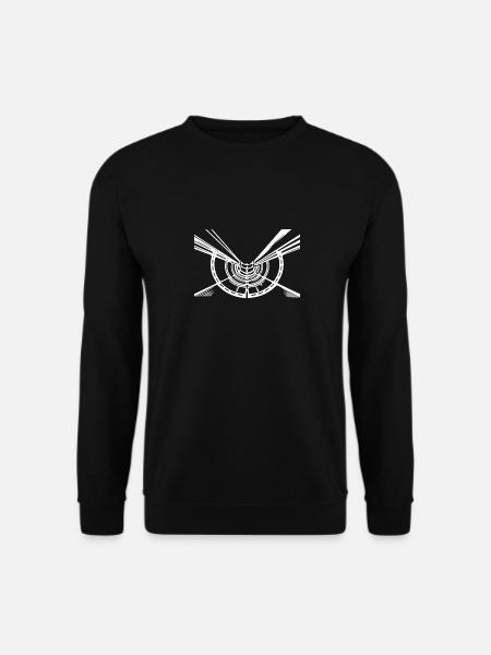 Geometric Lines Hull Circle View - Unisex Sweatshirt - black