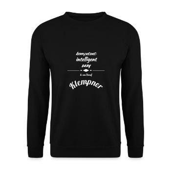 Klempner - Unisex Pullover - Schwarz - Vorne - Alina (178cm) & Michal (187cm)