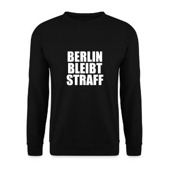 Berlin Souvenir Touristen Hauptstadt Metropole BLN - Unisex Pullover - Schwarz - Vorne - Alina (178cm) & Michal (187cm)