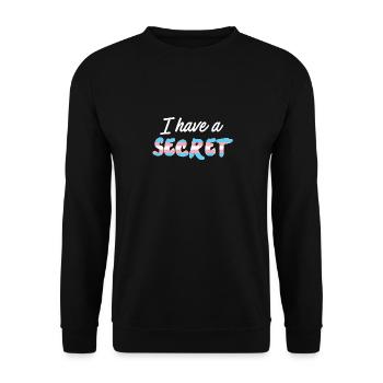 Ich habe ein Geheimnis, Transgender - Unisex Pullover - Schwarz - Vorne - Alina (178cm) & Michal (187cm)