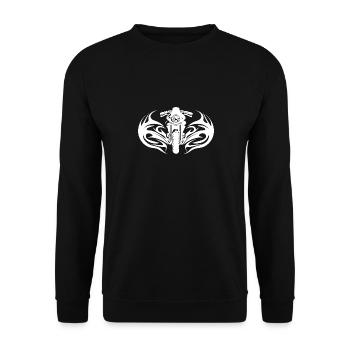 Motorrad Rennsport Tattoo Splash Style - Unisex Pullover - Schwarz - Vorne - Alina (178cm) & Michal (187cm)