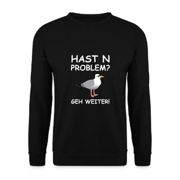 Hambourg Seagull - Sweat-shirt Unisexe - noir - Devant - Alina (178cm) & Michal (187cm)