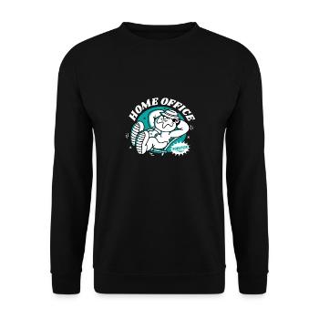 Home Office drôle - Home Office tenue de proverbes - Sweat-shirt Unisexe - noir - Devant - Alina (178cm) & Michal (187cm)