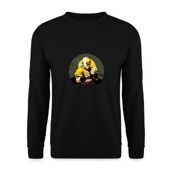 Anger Issues I Cooles Motiv graphic Mann aesthetic - Unisex Sweatshirt - black - Front - Alina (178cm) & Michal (187cm)