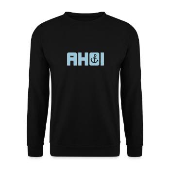 Ahoi Anker Meer Kapitän Küste Nordsee Hamburg Fan - Unisex Pullover - Schwarz - Vorne - Alina (178cm) & Michal (187cm)