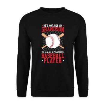 Baseball-opa Sport Baseball-liebhaber-großvater - Unisex Pullover - Schwarz - Vorne - Alina (178cm) & Michal (187cm)