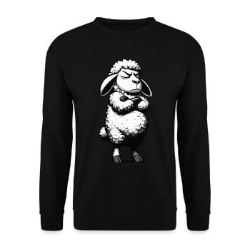 mouton berger de moutons éleveur de moutons troupeau de moutons - Sweat-shirt Unisexe - noir - Devant - Alina (178cm) & Michal (187cm)