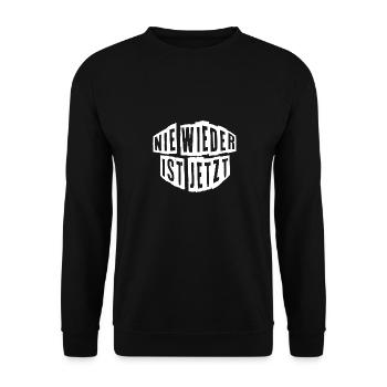 AfD stoppen gegen rechts Demokratie verteidigen - Unisex Pullover - Schwarz - Vorne - Alina (178cm) & Michal (187cm)