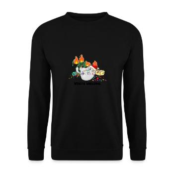 Christmas Funny Cat Christmas Tree Cat - Unisex Sweatshirt - black - Front - Alina (178cm) & Michal (187cm)