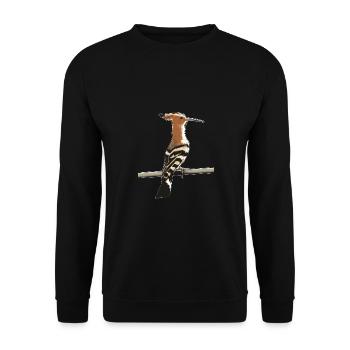 Wiedehopf Vogel des Jahres 2022 - Unisex Pullover - Schwarz - Vorne - Alina (178cm) & Michal (187cm)