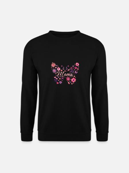 Mama Schmetterling / Muttertag - Unisex Pullover - Schwarz