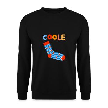 Cool sock - fun motivational design - Unisex Sweatshirt - black - Front - Alina (178cm) & Michal (187cm)