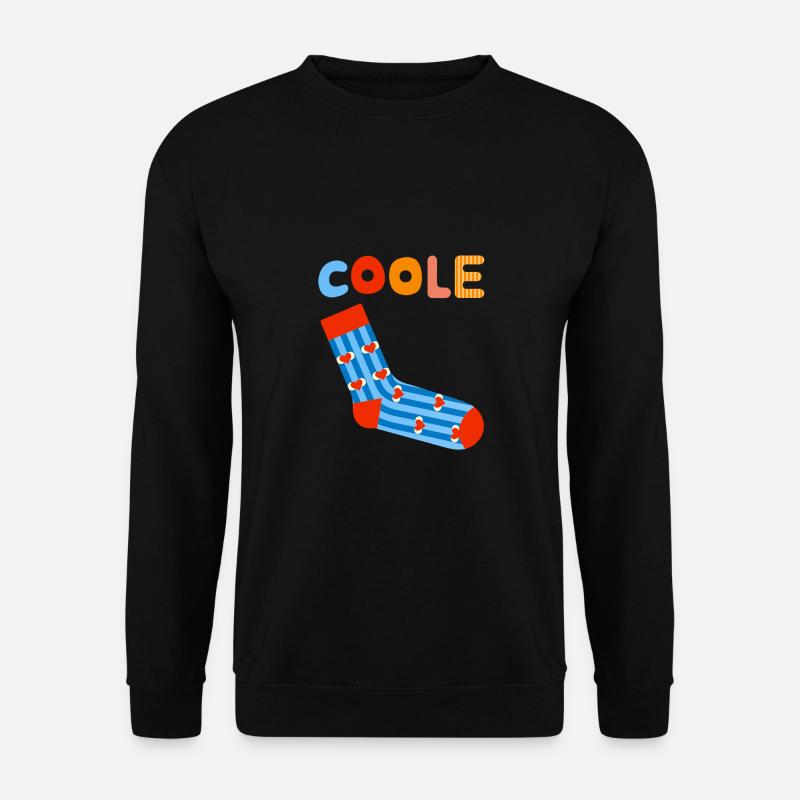 Cool sock - fun motivational design - Unisex Sweatshirt - black