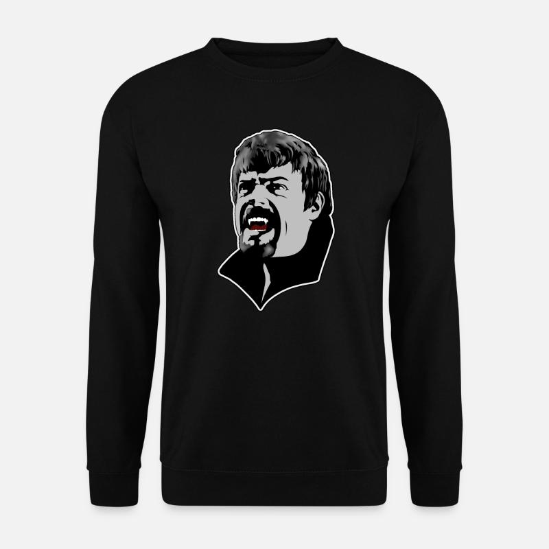Ein hungriger Vampir Mann - weiß - Unisex Pullover - Schwarz