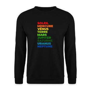 Le Système solaire - Sweat-shirt Unisexe - noir - Devant - Alina (178cm) & Michal (187cm)