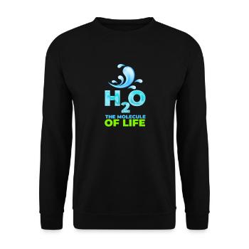 Water, the Molecule of life - Unisex Sweatshirt - black - Front - Alina (178cm) & Michal (187cm)